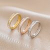 INS Rings Titanium Steel Couple Single And Double Row Diamond Ring - Image 3