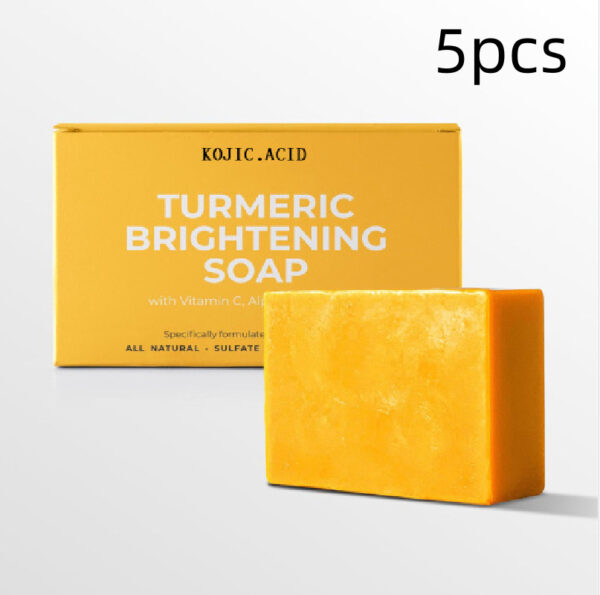 Turmeric Kojic Soap Turmeric Kojic Acid Soap Handmade Skin Products Natural Turmeric Soap Bar Skin Clean Dark Spot Remover Moist Bathing Facial Soap - Image 6