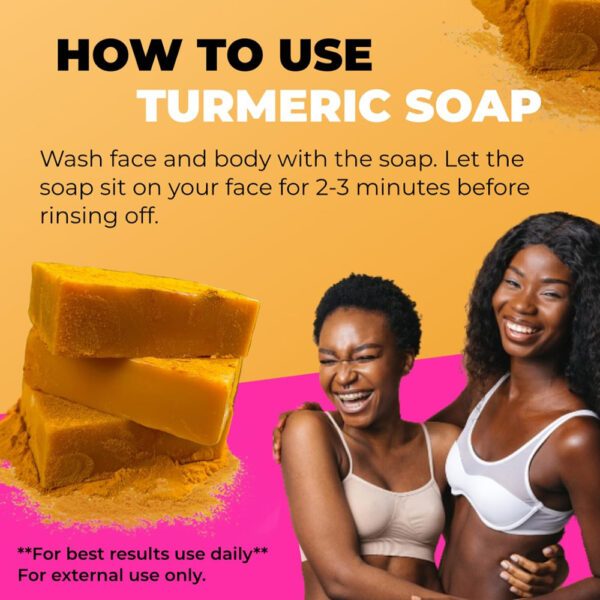 Turmeric Kojic Soap Turmeric Kojic Acid Soap Handmade Skin Products Natural Turmeric Soap Bar Skin Clean Dark Spot Remover Moist Bathing Facial Soap - Image 9